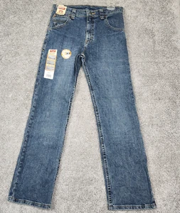 Wrangler Boy's Jean Five Star Straight Size 14 Regular Blue 4 Way Flex NWT - Picture 1 of 9