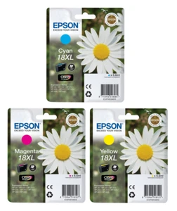 Genuine Epson 18XL C/M/Y Colour Ink Cartridge Set | FREE 🚚 DELIVERY - Picture 1 of 1