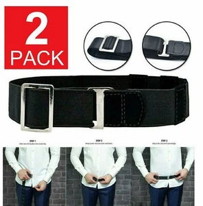 2x Cintura Regolabile Vicino Camicia Stay Best Tuck It Porta Camicia Cintura per Donna Uomo - Foto 1 di 10