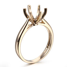 Engagement Fine Jewelry 14K Yellow Gold Setting Round 8mm Semi Mount Ladys Ring