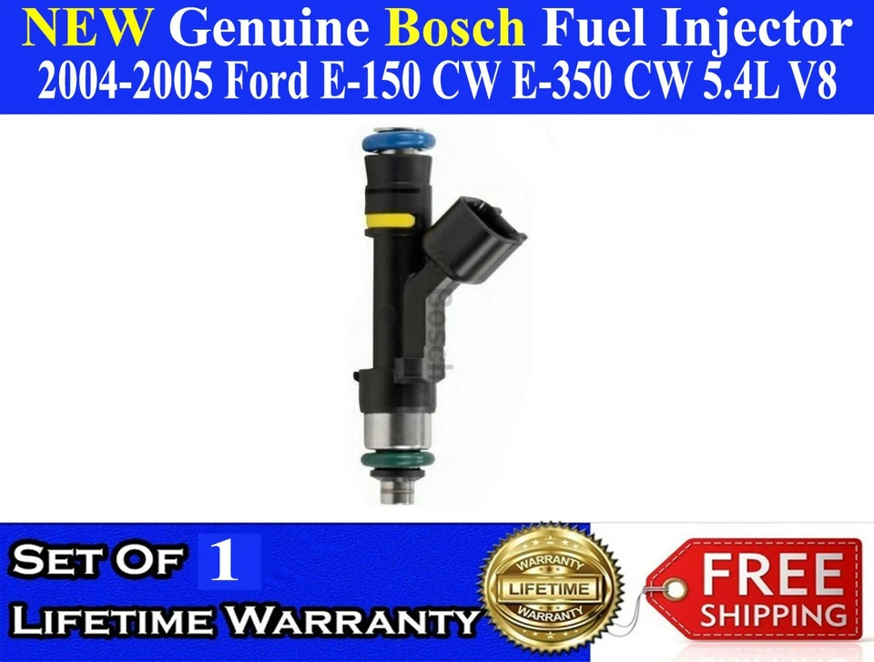NEW Genuine Bosch 1 Fuel Injector For 2004-2005 Ford E-150 CW E-350 CW 5.4L V8 — 第 1/1 张图片