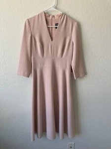 Vince Camuto Blush Pink Dress V Neck Fit And Flare NWT! - Picture 1 of 7