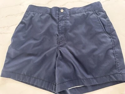 Abercrombie & Fitch 海军蓝弹力短裤 带内置氨纶短裤衬里 ~ M 码 — 第 1/4 张图片