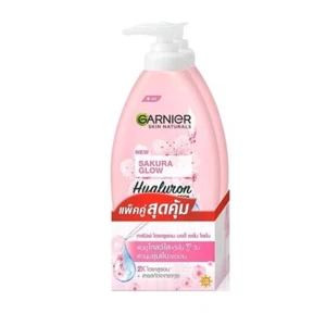 Garnier Sakura Glow Nourishing Radiance Serum Milk UV Lotion 400ml x 2 - Picture 1 of 2