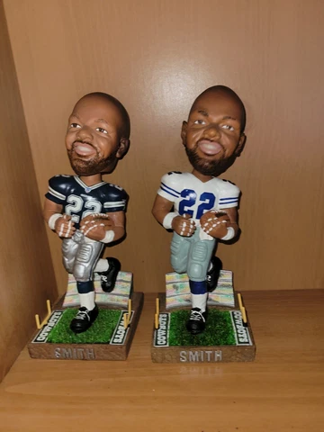 2pc lot set Emmitt Smith Legends Field base Dallas Cowboys Bobblehead Home/Away Cover