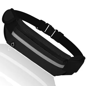 Sport Waist Bum Belt Bag Jogging Running Hiking Zip Fanny Pack Pouch Ultra Slim - Picture 1 of 1