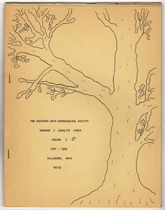 The Southern Ohio Genealogical Society Surname / Locality Index, Volume 6, 1982 - Picture 1 of 1