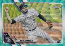 2021 TOPPS CHROME AQUA WAVE REFRACTOR PARALLEL NOLAN ARENADO /199 #84 ROCKIES
