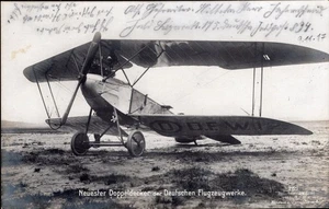 AK neuester Doppeldecker der Deutschen Flugzeugwerke - Feldpost 1917 - Picture 1 of 2