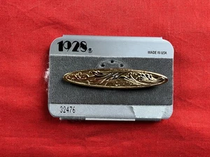 Vintage Gold Tone Bar Pin brooch By 1928 - Picture 1 of 3