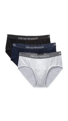 Pack de 3 calzoncillos de algodón para hombre EMPORIO ARMANI # 110824CC722-NUEVOS CON ETIQUETAS Foto 1 de 4