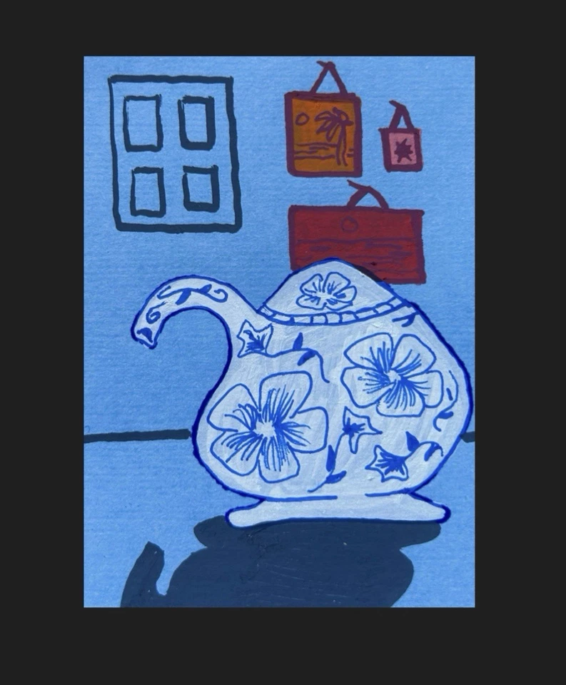 ACEO Art Card Original Mixed Media Drawing 2.5”x3.5” - Image 1 of 1