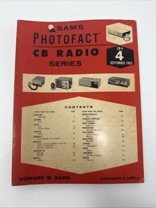 Vintage Sams Photofact CB Radio Seria CB-4 wrzesień 1963 Podręcznik Magazyn - Zdjęcie 1 z 5