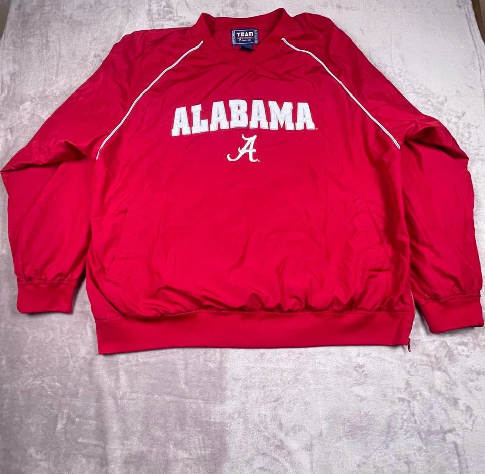 Red Alabama Pullover Windbreaker Jacket - Image 1 of 4