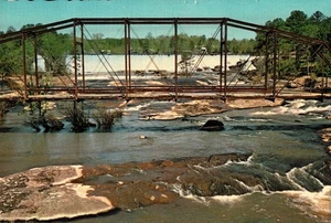 Old High Falls Bridge, Between Atlanta And Macon, GA, Continental Postcard - Picture 1 of 4