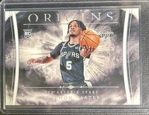 24/25 Panini Origins Basketball; Stephon Castle RC Base , Spurs - Bild 1 von 1