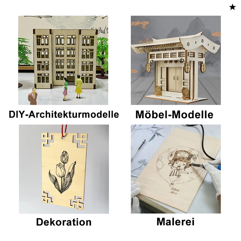 Lindenholzplatte Sperrholz Luftfahrt Schiff Dicke 1.5/2/3/5mmDIY Modell Bastel - Bild 1 von 4
