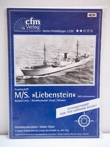 Fruchtschiff M/S. Liebenstein 1:250 Modellbaubogen CFM Verlag Kartonmodell - Bild 1 von 2