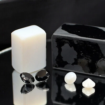 Onyx Black Nano Crystal Heat Resistant Black Nano Gems Artificial Rough Gemstone - Image 1 of 4