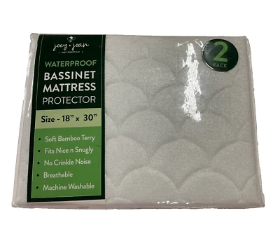 Joey & Joan Halo Bassinet Mattress Cover Waterproof - 2pk - 18x30in - New! - Image 1 of 2