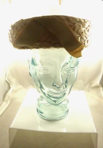 Vintage Cool straw hat union made. pill box style - Picture 1 of 6