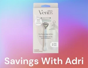 Gillette Venus 1 Rasierer 2 Kartuschen für Schamhaar & Haut - Bild 1 von 3