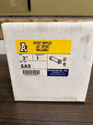 Pezones offset maleables ARLINGTON INDUSTRIES 6A9 / 6A9 Foto 1 de 2