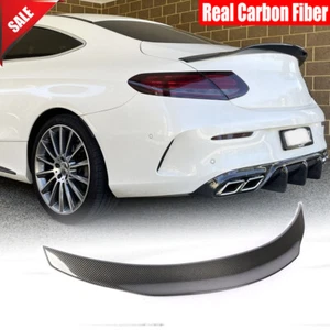 FOR 15UP Mercedes BENZ C205 C63 Coupe Rear Trunk Spoiler Wing Real Carbon - Picture 1 of 12
