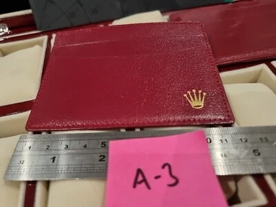 ROLEX Burgundy Document Warranty Calendar Holder 101.60.34 Wallet Very Good Cond - Image 1 of 4