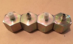 Lot of 4 Steel Reducer Fitting 1/4" Flare Male x 1 1/4" Female Air Belt - Picture 1 of 7