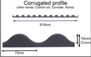 Infill ROOF Strips for Corrugated Roof Sheets - Roofing Foam Closed Cell Roma - Bild 1 von 2