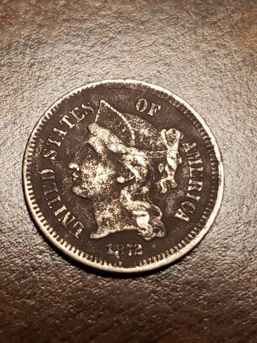 1872 3 Three Cent Nickel United States Cover