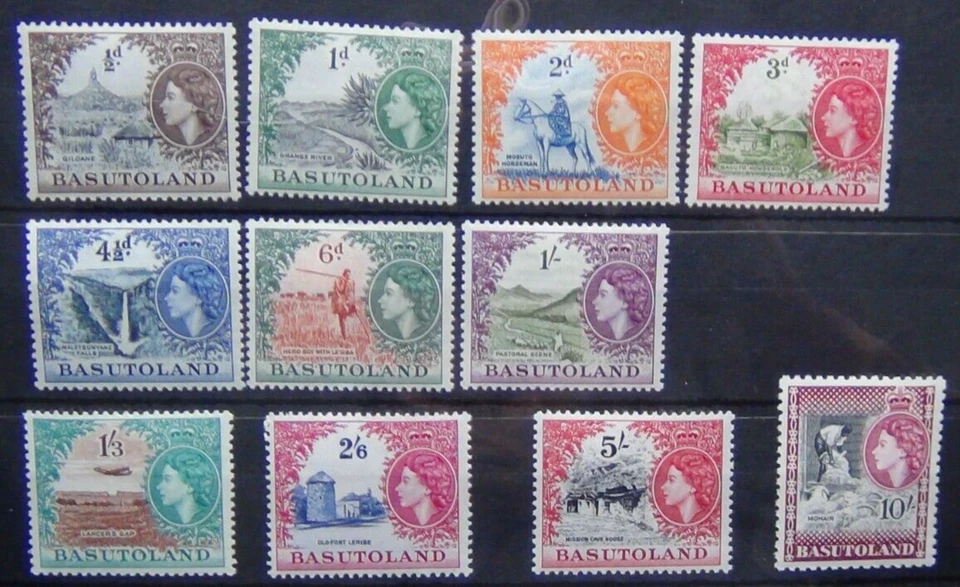 Basutoland 1954 - 1958 set to 10s MM - Image 1 of 1