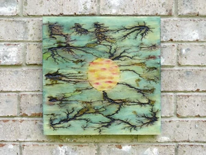 LICHTENBERG FRACTAL WOOD BURNED ART  - SunSparks  - Picture 1 of 1