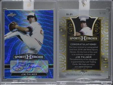 2018 Leaf Metal Sports Heroes Blue Wave /10 Jim Palmer #BA-JP1 Auto HOF