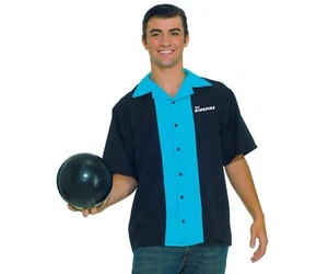 50s Men's Kingpins Bowling Shirt Halloween Cosplay Costume - Standard #2881 - Picture 1 of 12