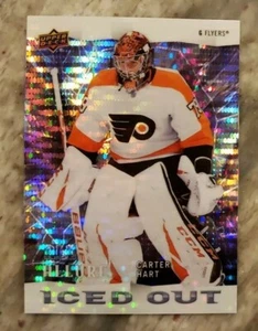 2020-21 Upper Deck Allure Carter Hart Iced Out Red Parallel - Picture 1 of 2