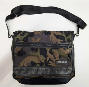 Diesel - Camouflage Shoulder Bag with Leather Details - Picture 1 of 11