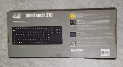Adesso AKB-270UB Waterproof Touchpad Keyboard USB Washable Antimicrobial - Image 1 of 4