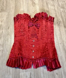 What Katie Did Red Rhinestoned Overbust Corset READ DESCRIPTION - Picture 1 of 8