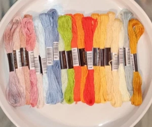 20 Pastel Embroidery Skeins 6 Strands - Picture 1 of 6
