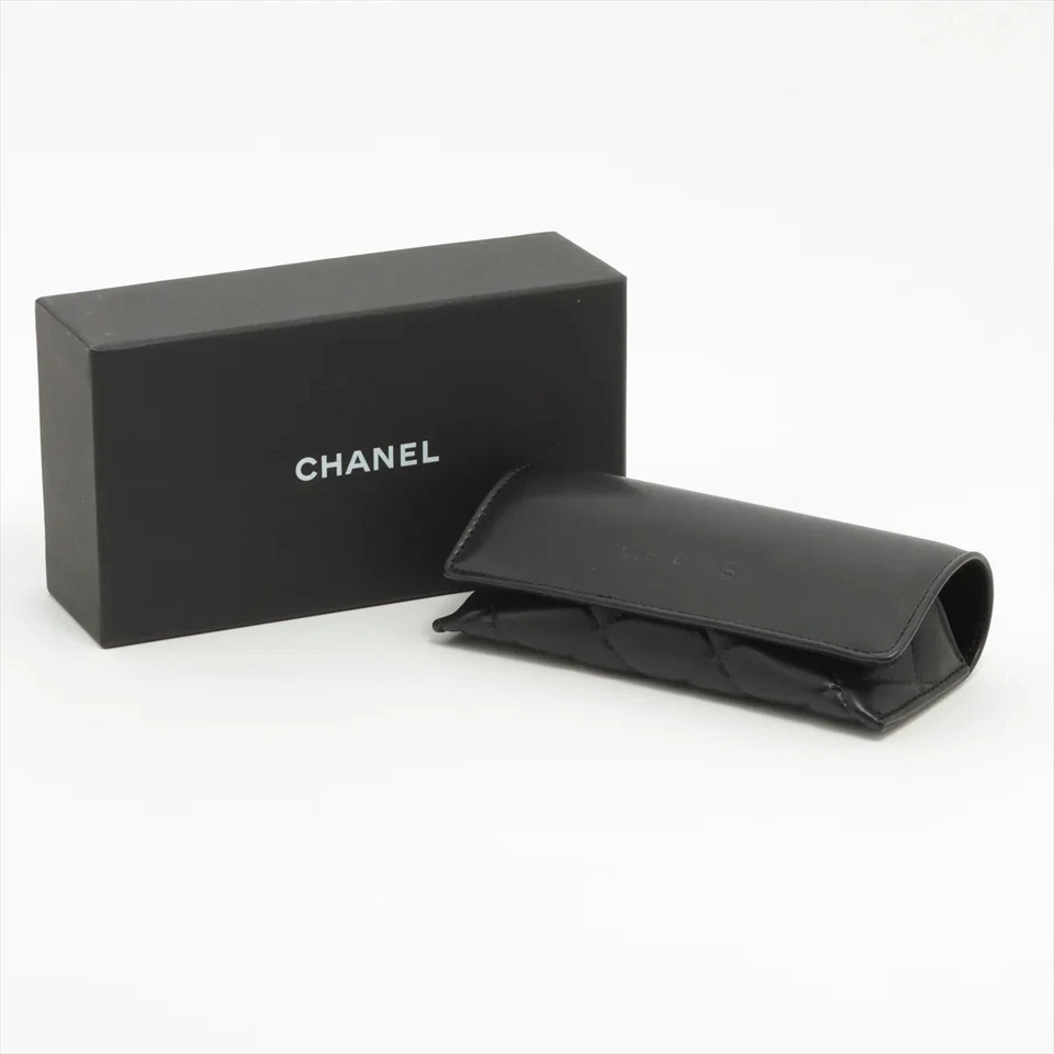 Brand New CHANEL Quilted Leather Sunglasses Eyeglasses Eyewear Italy Case Italy - Image 1 of 4