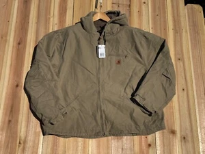 Carhartt Men’s Sherpa Lined Coat J141266 Tan Work Utility Jacket Size 4XL - Picture 1 of 11