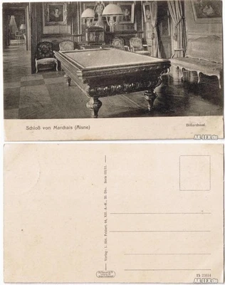 CPA Marchais Schloß - Billardsaal ca 1916 1915 - Bild 1 von 3