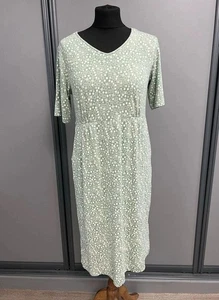 Roba Bianca abito donna estivo in jersey taglia 12 stampa floreale verde - Foto 1 di 9