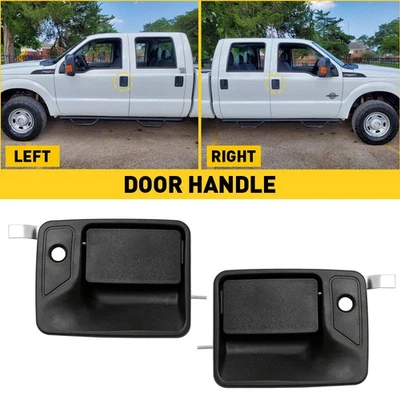 Juego de manijas de puerta para Ford F-250 Super Duty 1999-2016 delanteras exteriores 2 piezas texto negro V Foto 1 de 4