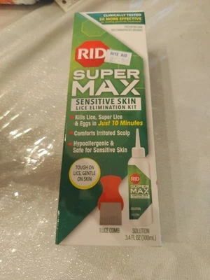Kit de eliminación de piojos de piel sensible RID Super Max con peine caduca 26/05 Foto 1 de 3