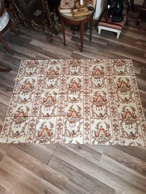 Coupon Tissu D'éditeur Toile De Jouy Aux Chinois 136 x 100 cm Style XVIIIe  - Photo 1/4