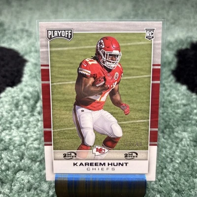 2017 Panini Playoff - Kareem Hunt #216 Purple 2nd Down /49 RC SSP JERSEY NUMBER! - Image 1 of 4