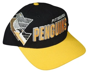 Vintage Pittsburgh Penguins Sports Specialties Shadow Wool Snapback Hat Black - Picture 1 of 11